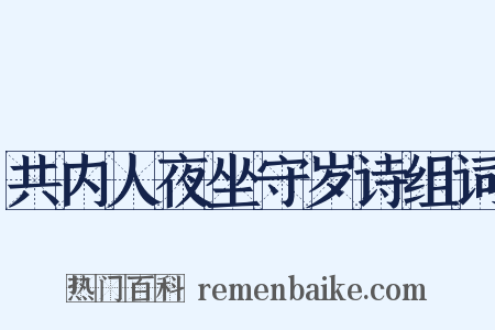 共内人夜坐守岁诗组词是什么意思的图片